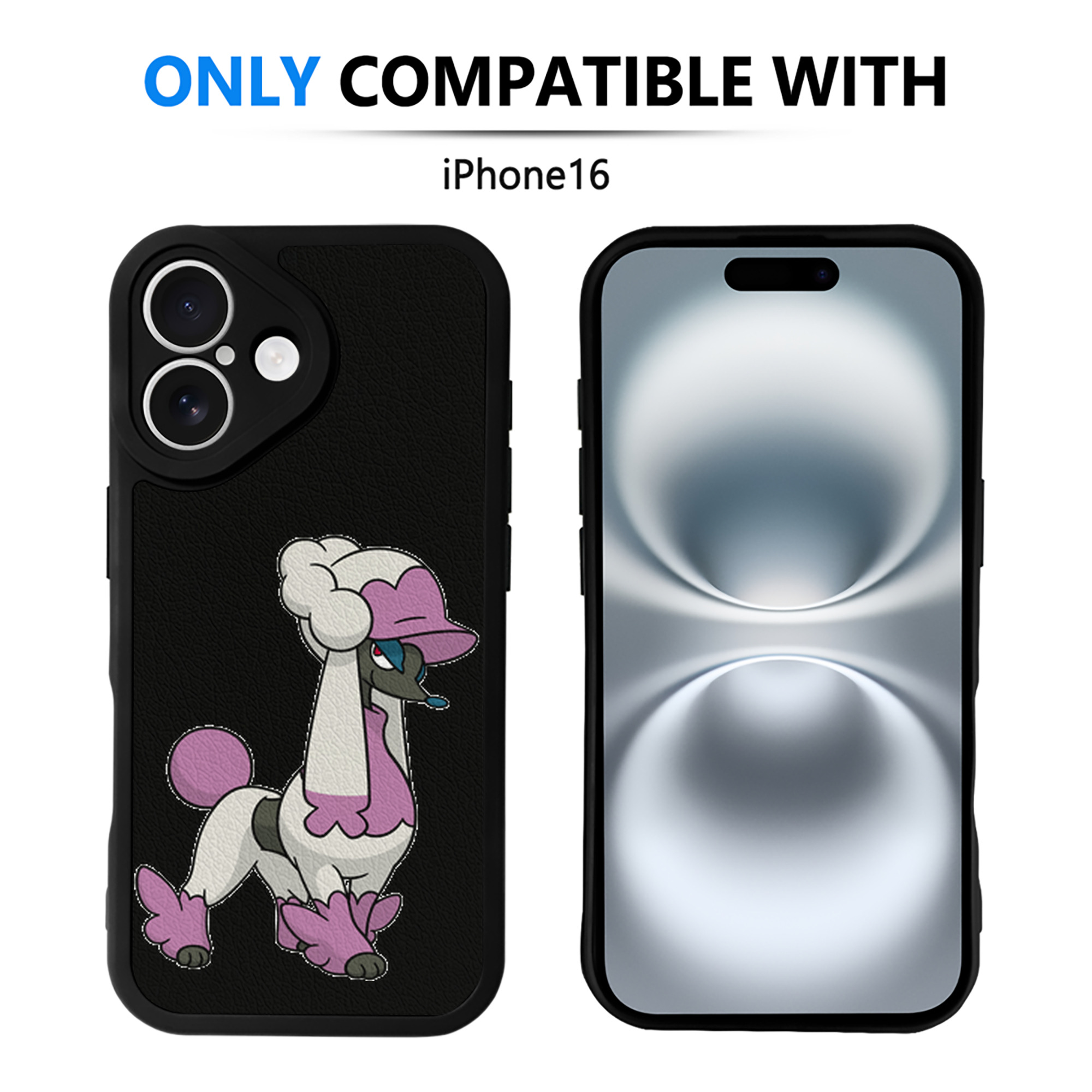 （画像用） ポケットモンスター Pokémon 【iPhone 16シリーズ対応】シリコンスマホケース（レザー調） 材質：シリコン